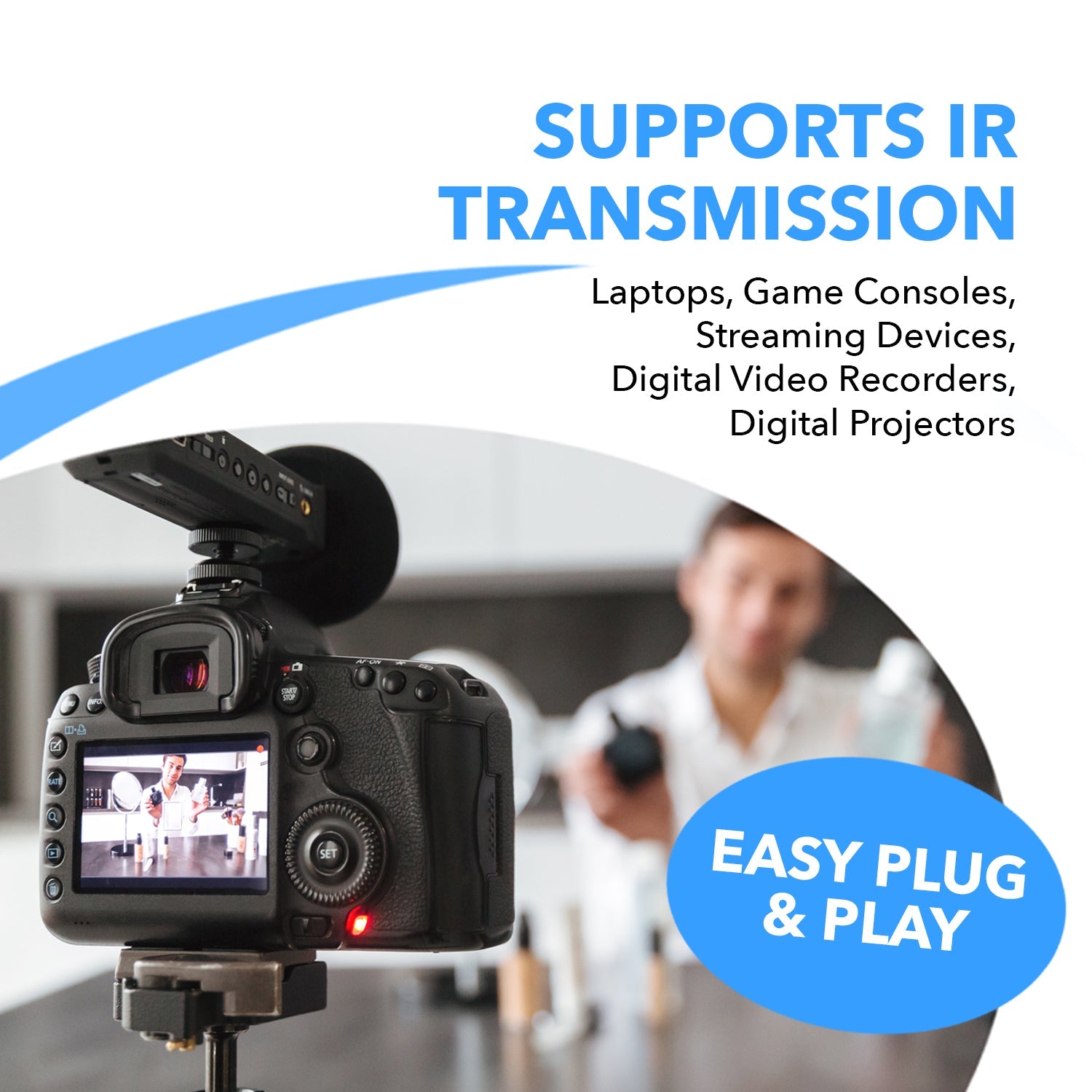 4K@60hz 1x2 HDMI™ Extender Splitter (Loop, IR) - 230ft (cat6) (UHD12-IPC230-K)