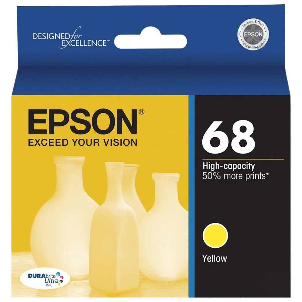 New, Pre-Owned - Epson 68 Yellow Ink Cartridge