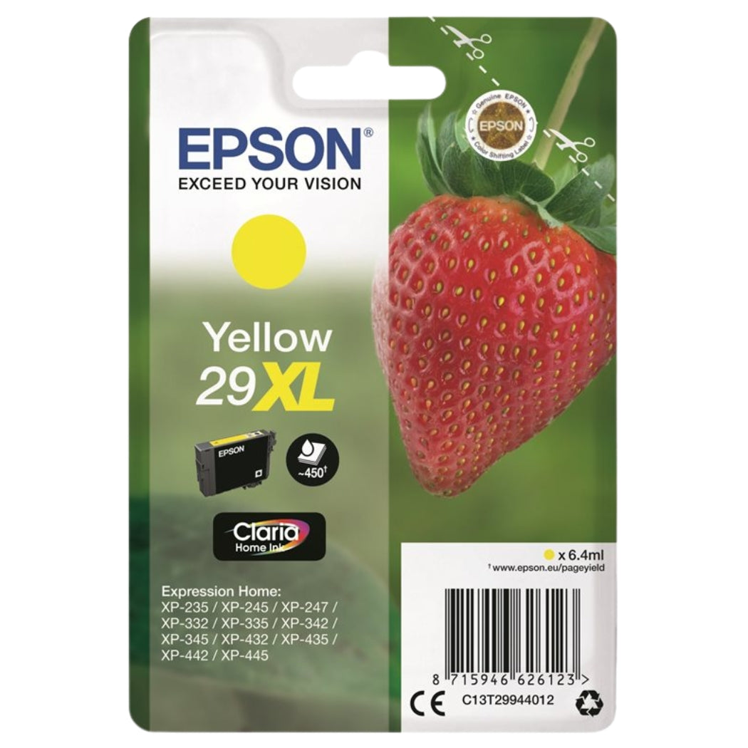New, Pre-Owned - Epson 29XL Yellow Ink Cartridge, C13T299440