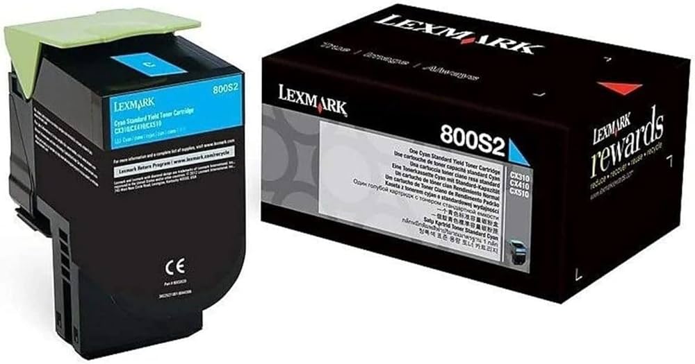 New, Pre-Owned - Lexmark 800S2 Standard Yield Cyan Toner Cartridge