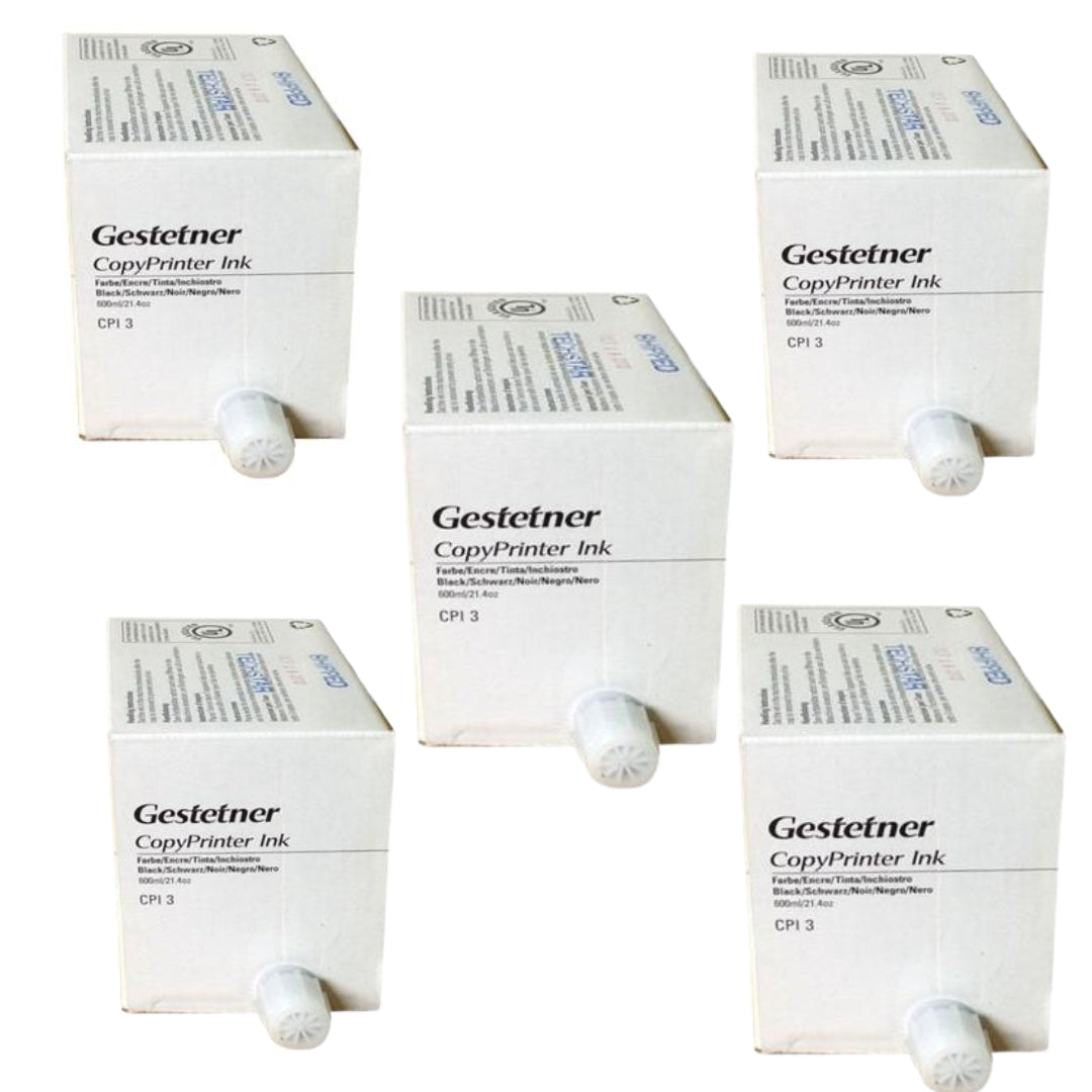 New, Pre-Owned - Gestetner CPI-3 Standard Yield Black Ink Cartridge, 84568 (5-Pack)