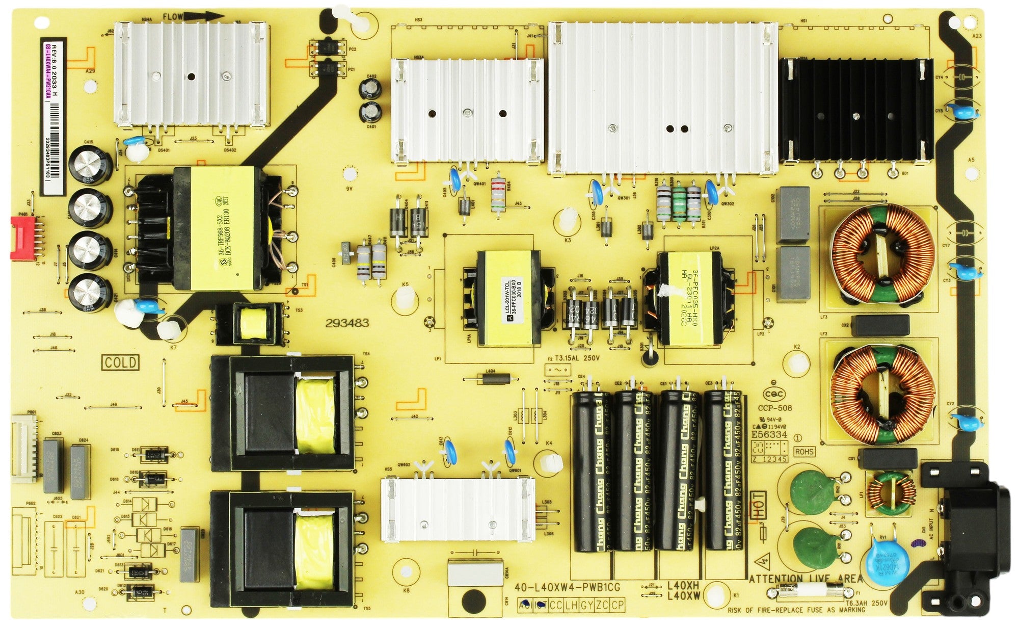 TCL 08-L40XWA4-PW210AA Power Supply Board/LED Driver 75S434 75S431 75S435 75S446