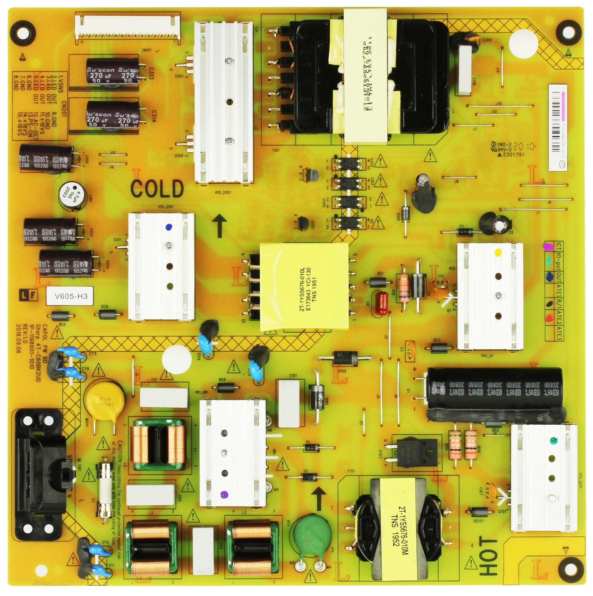 Vizio 09-60CAP0M0-00 Power Supply / LED Board