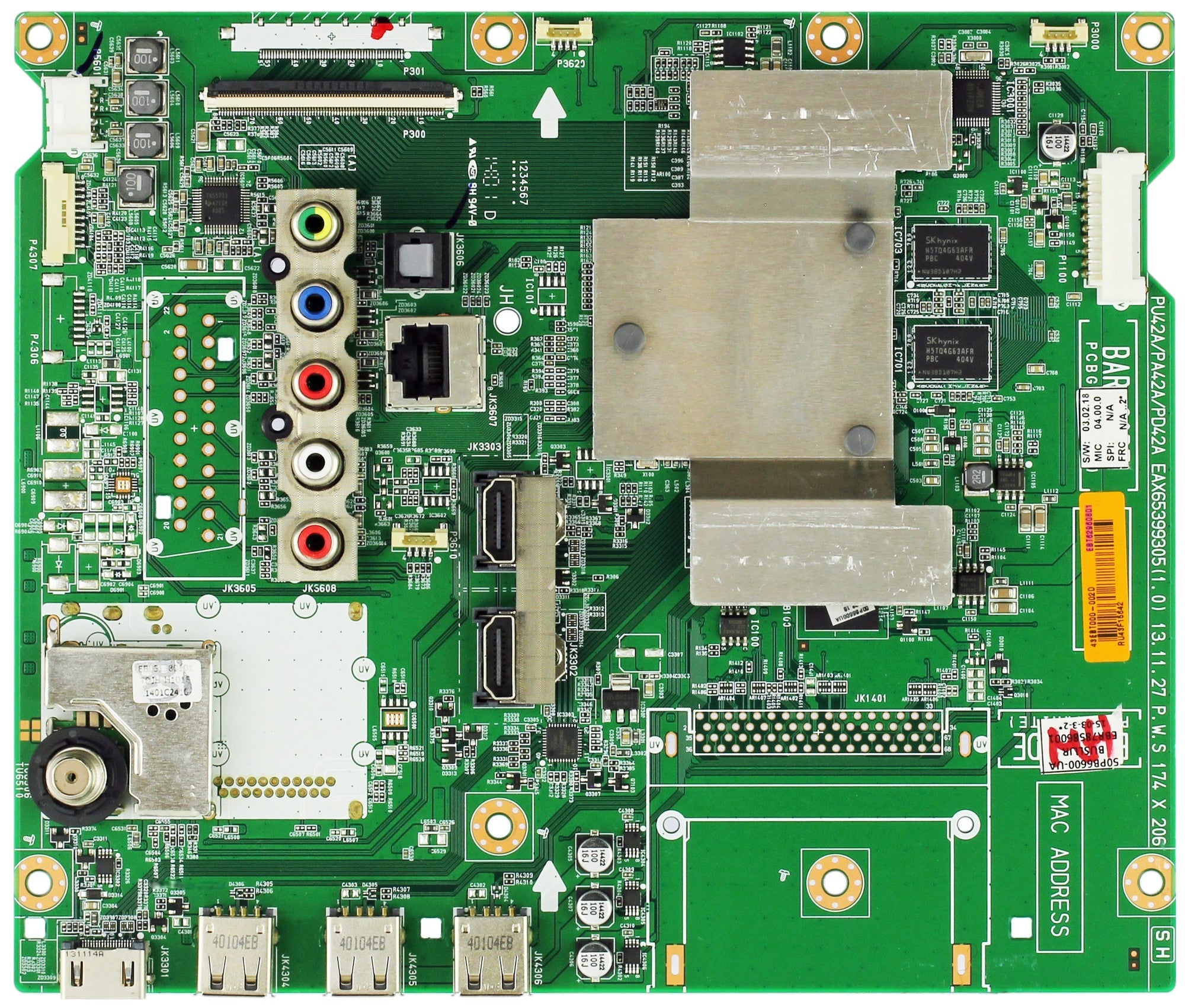 LG EBT62960801 Main Board for 50PB6600-UA.BUSLLJR