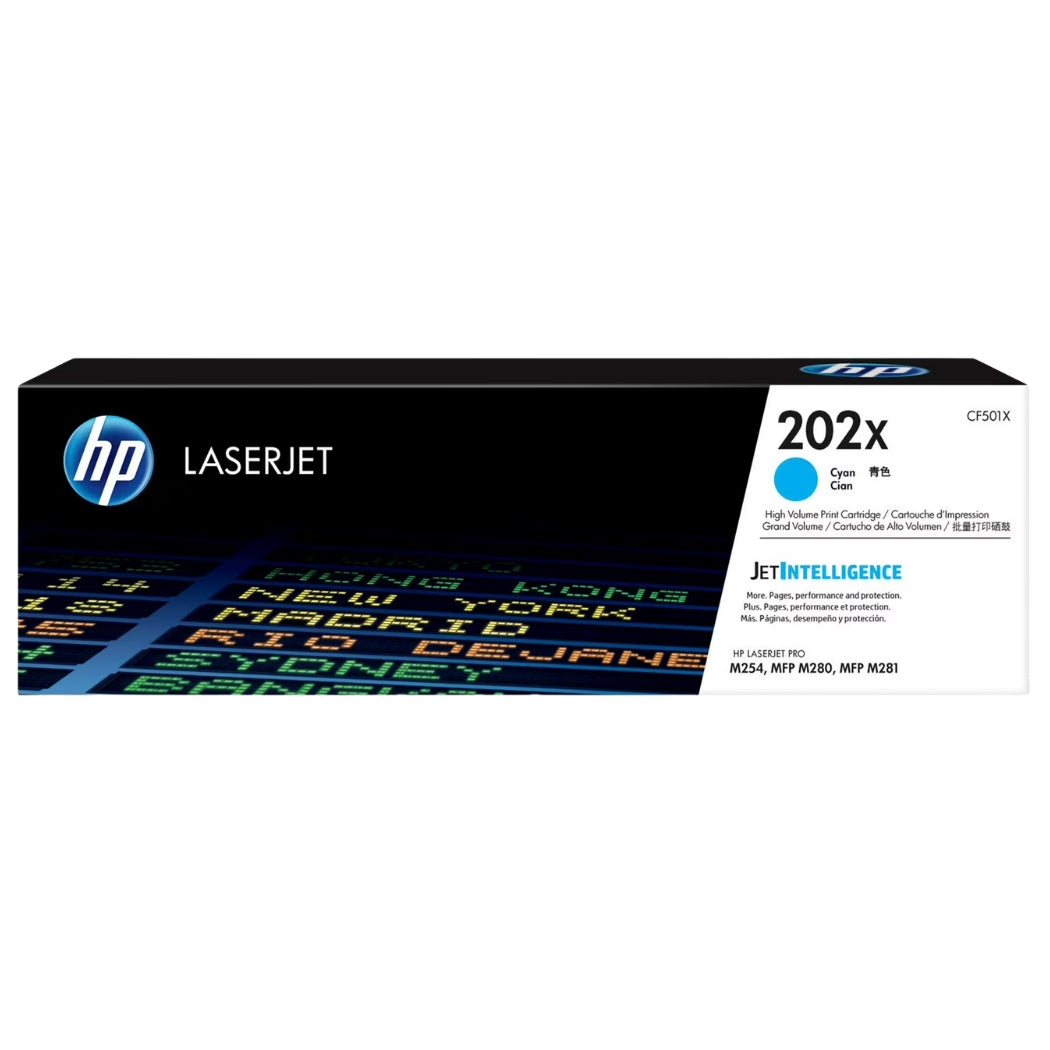 New, Pre-Owned - HP 202X High Yield Cyan Toner Cartridge, CF501X