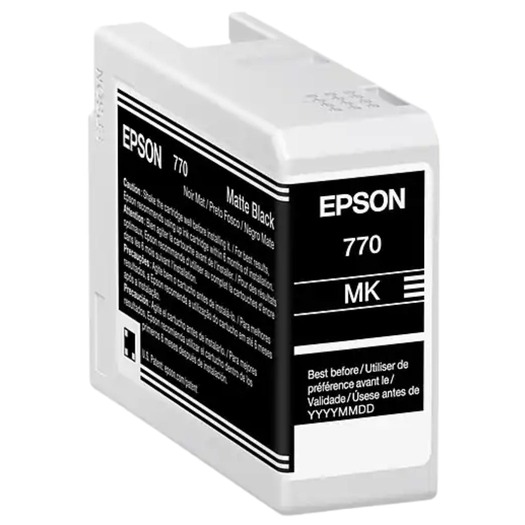 New, Pre-Owned - Epson 770 Standard Yield Matte Black Ink Cartridge, T770820