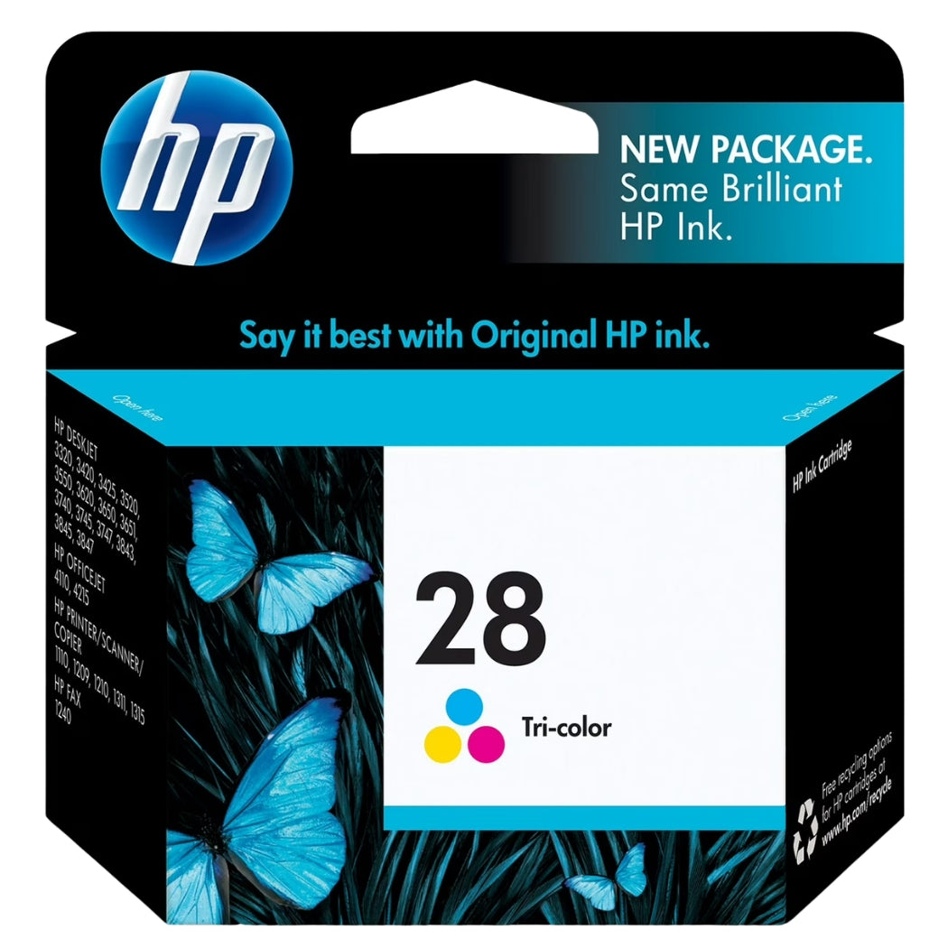New, Pre-Owned - HP 28 (C8728AN) Color Ink Cartridges