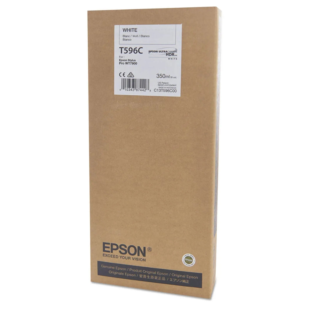 New, Pre-Owned - Epson T596 White Ink Cartridge, T596C00
