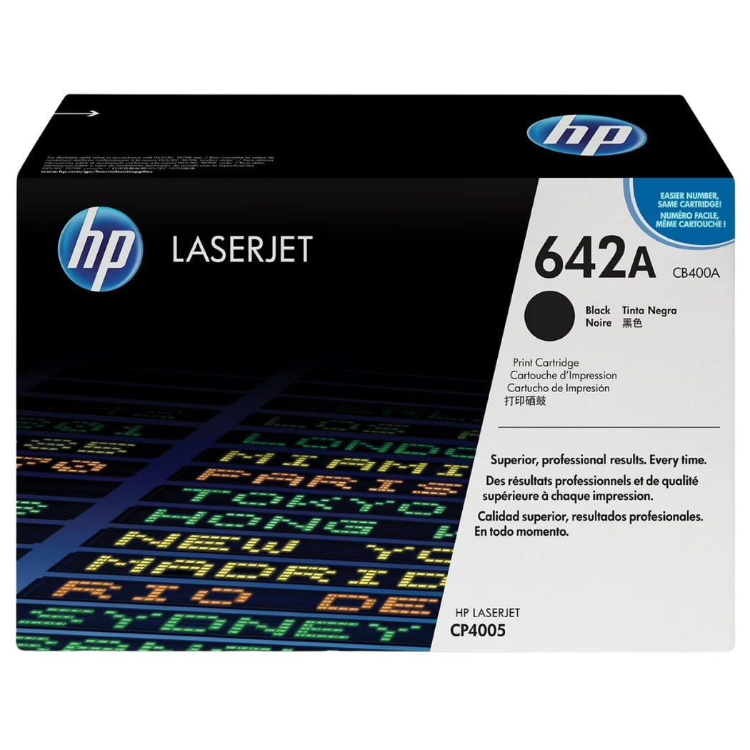 New, Pre-Owned - HP 642A High Yield Black LaserJet Toner Cartridge, CB400A