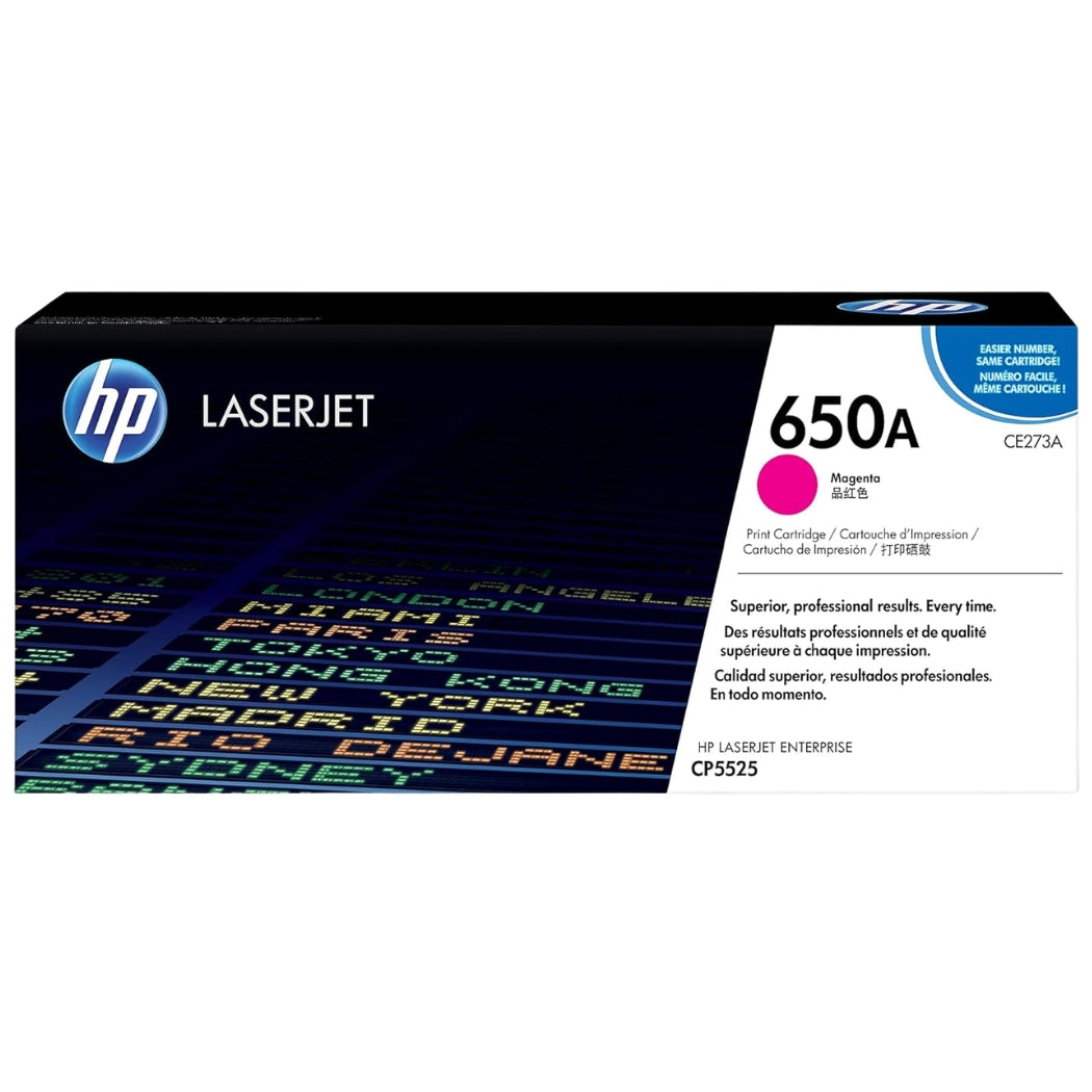 New, Pre-Owned - HP 650A Standard-Yield Magenta Laser Toner Cartridge, CE273A