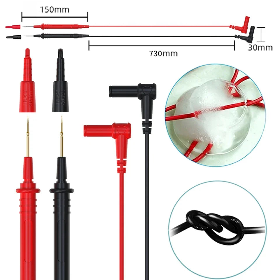 BSIDE Professional Multimeter Alligator Clip Test Leads