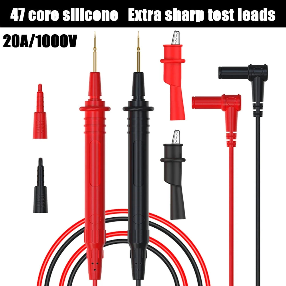 BSIDE Professional Multimeter Alligator Clip Test Leads