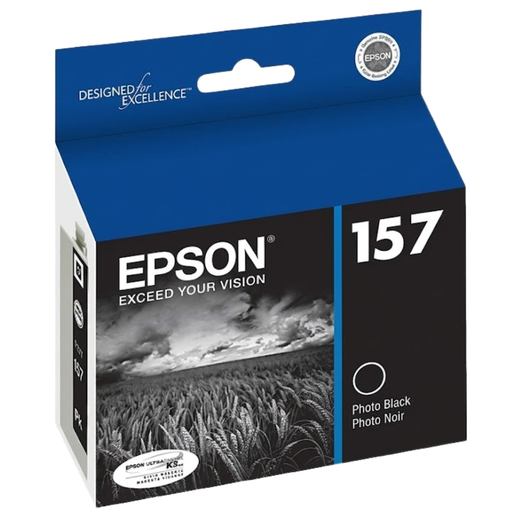 New, Pre-Owned - Epson T15712 Photo Black Ink Cartridge, T157120O