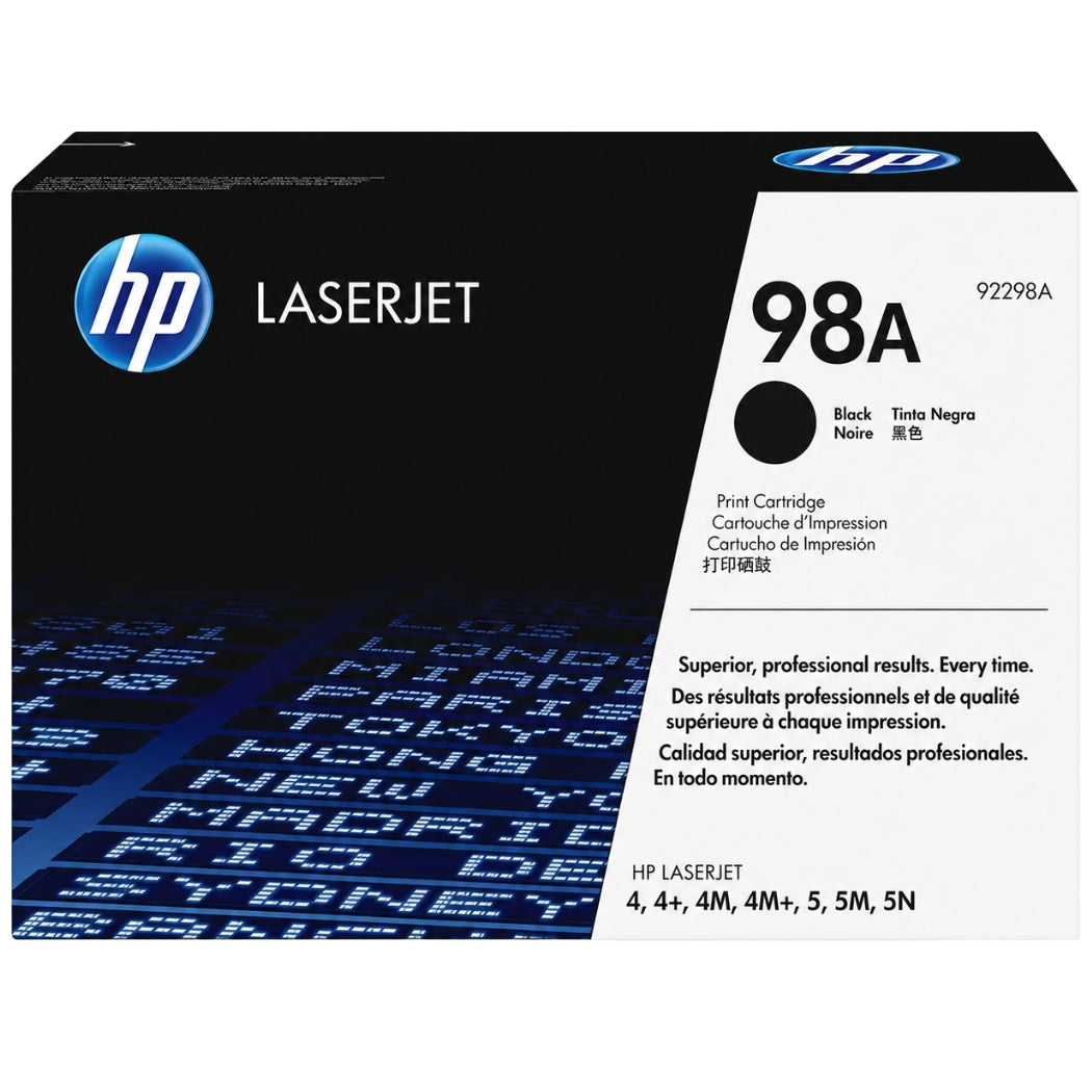New, Pre-Owned - HP 98A Black Laser Toner Cartridge, 92298A
