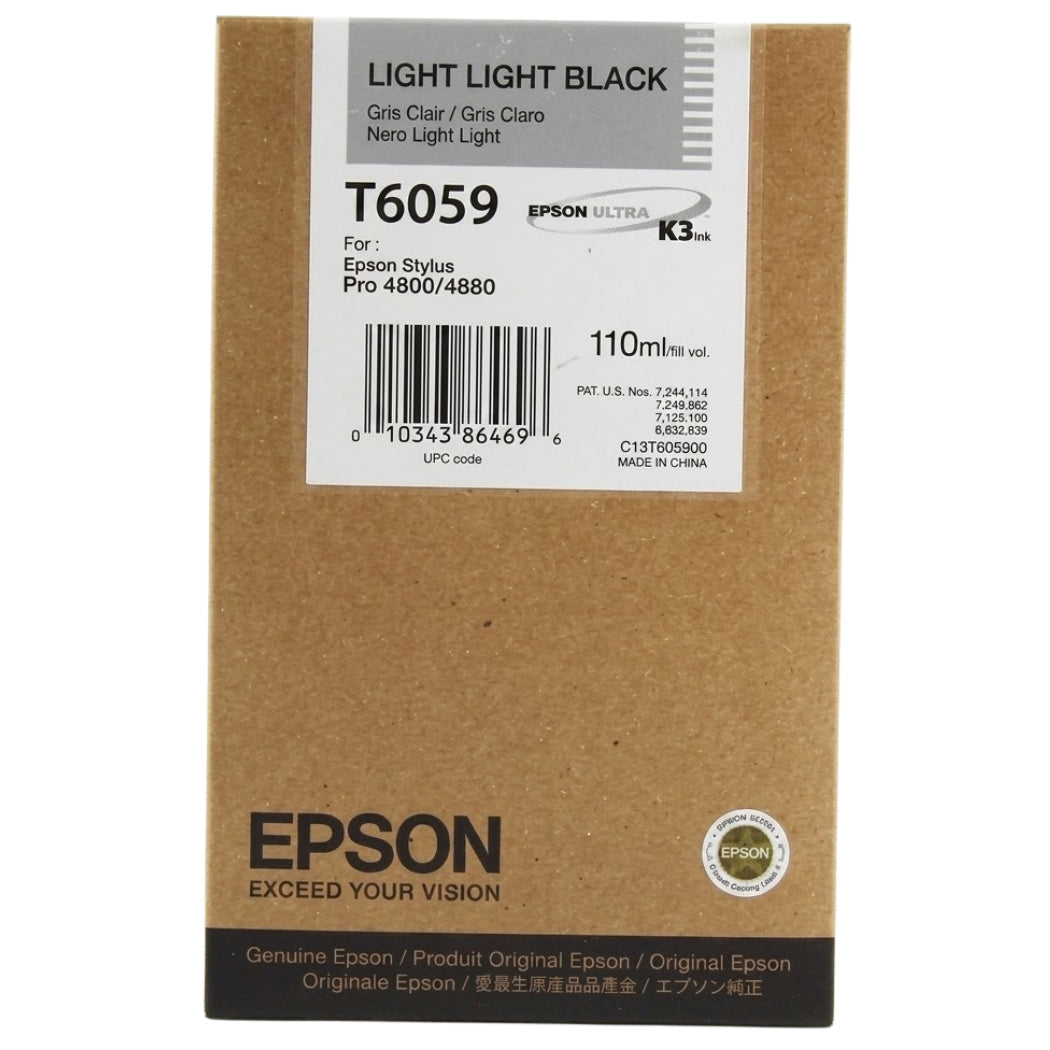 New, Pre-Owned - Epson T6059 Light Light Black Ink Cartridge, T605900