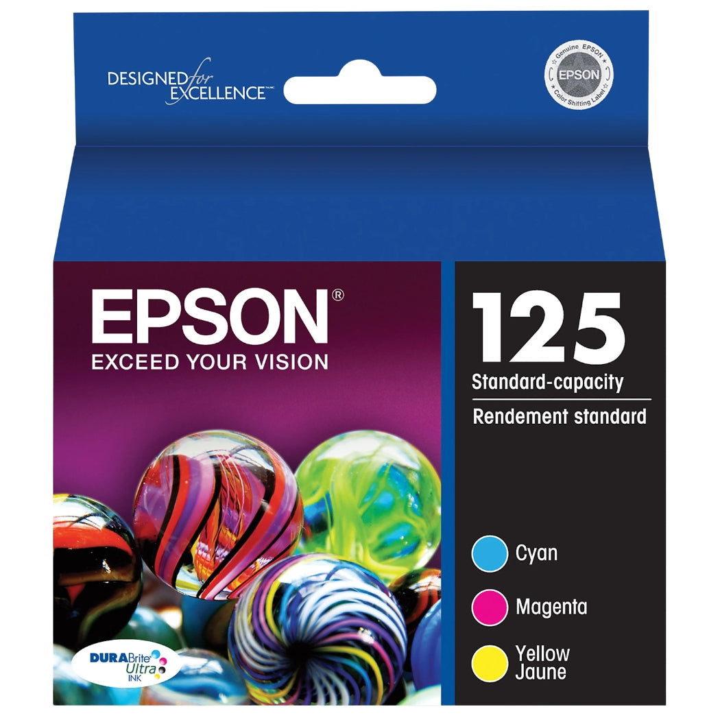 New, Pre-Owned - Epson 125 Black, Cyan, Magenta, Yellow Ink Cartridge
