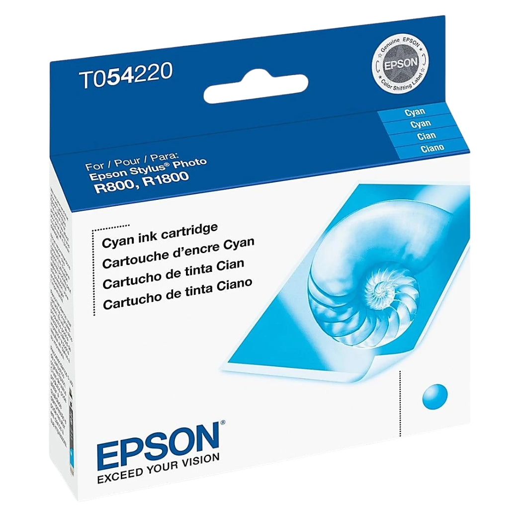New, Pre-Owned - OEM Epson (T054) Cyan Ink Cartridge, T054220
