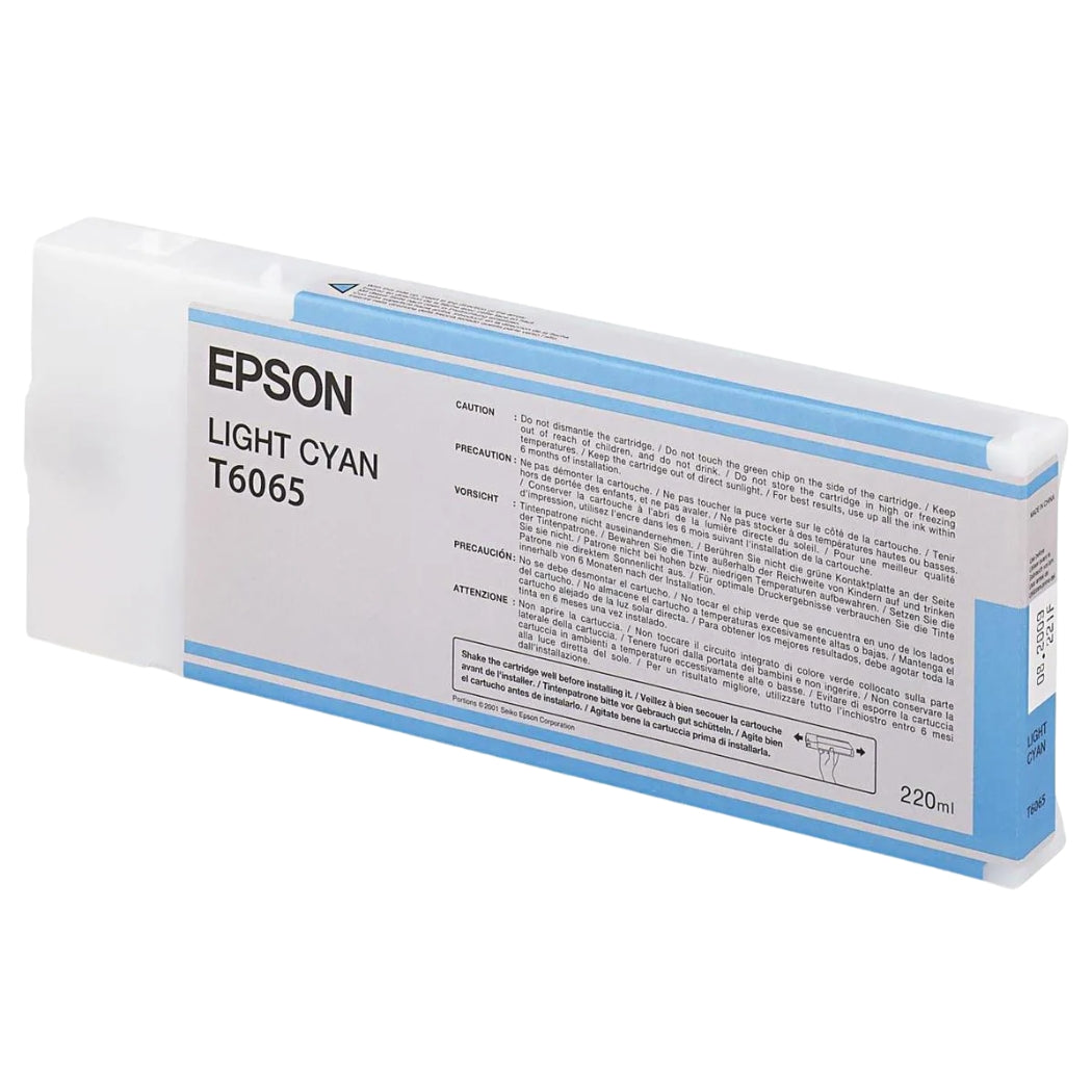 New, Pre-Owned - Epson 220ml UltraChrome K3 Light Cyan Ink Cartridge, T606500