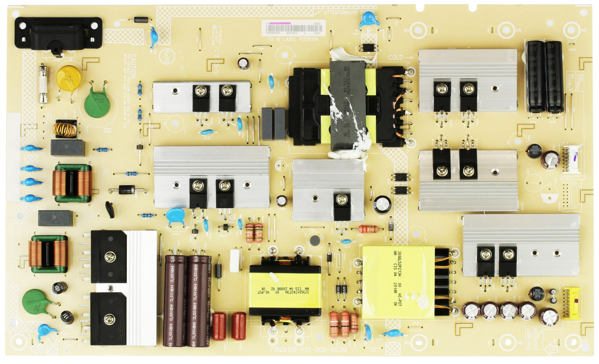 ADTVJ1825ABA Vizio Power Supply, ADTVJ1825ABA, 715GA120-P01-000-003M, M65Q8-H1