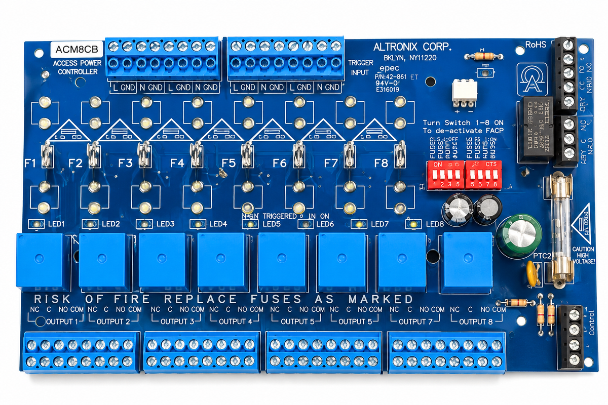 Altronix ACM8CB 8-output access power controller board