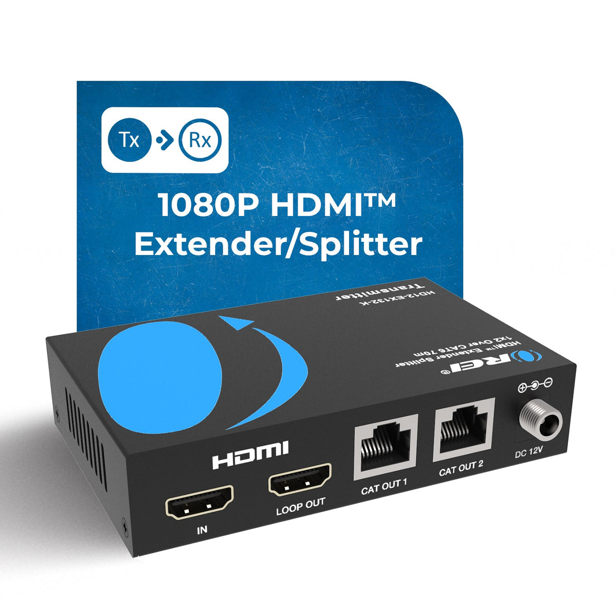 1080p 1x2 HDMI™ Extender Splitter (Loop) - 230ft (cat6)-HD12-EX132-K