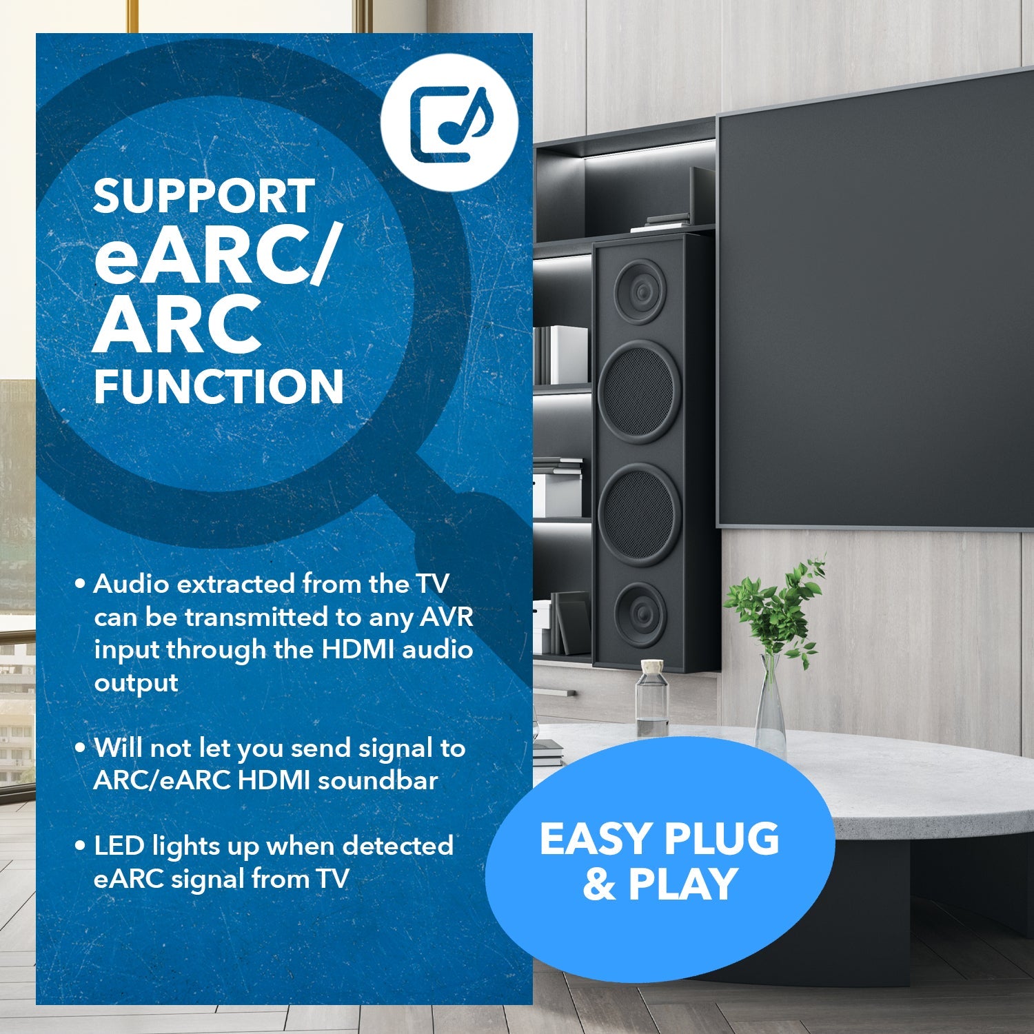 4K HDMI Audio Decoder & Downmixing w/ eARC Extract-HDA-939