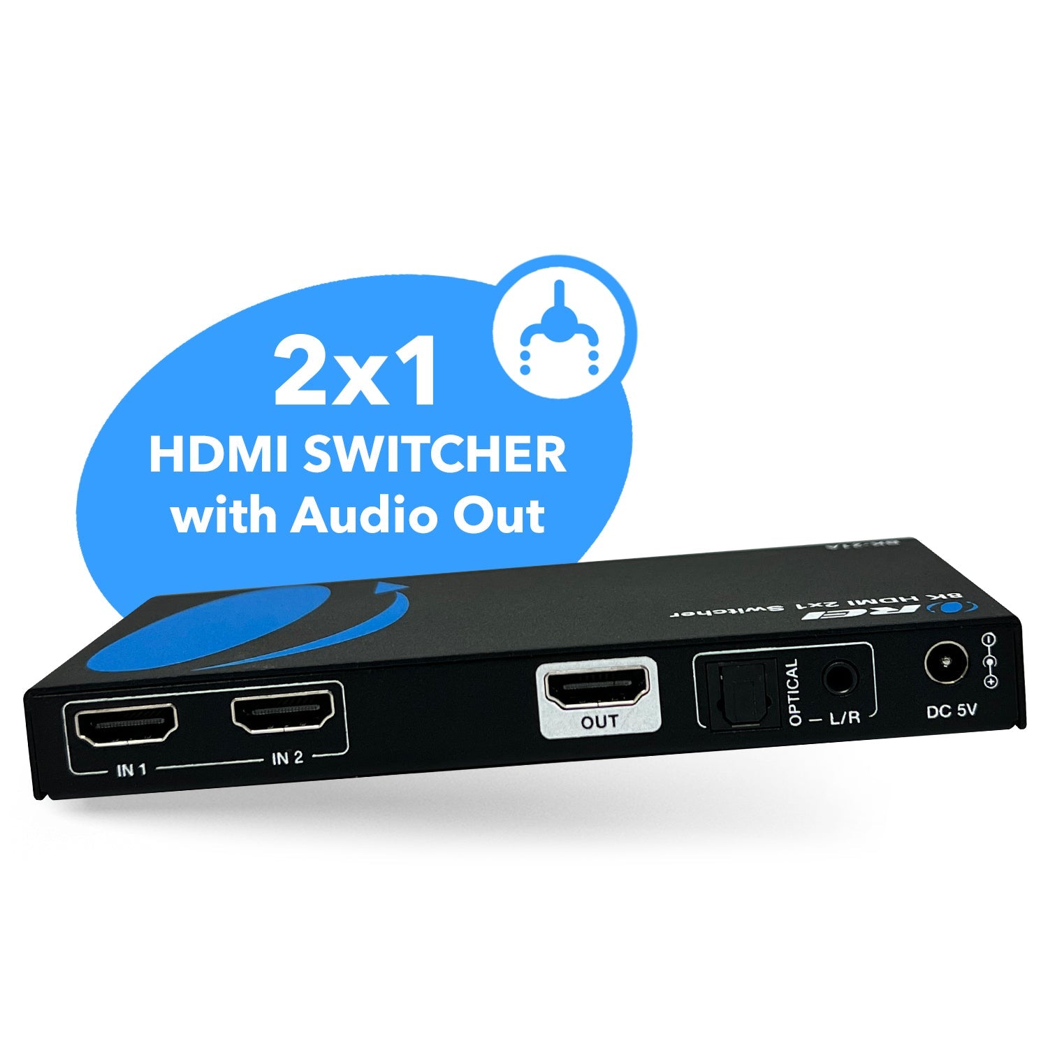 8K 2-port HDMI™ Switch (Audio Extract)-BK-21A