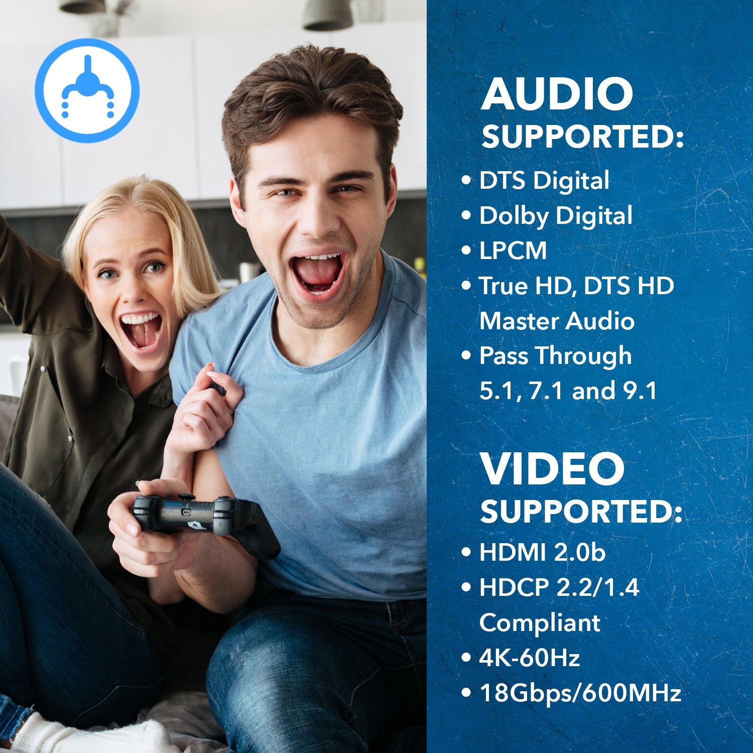 4K@60hz 4-port HDMI™ Switch (Audio Extract)-UHD-401