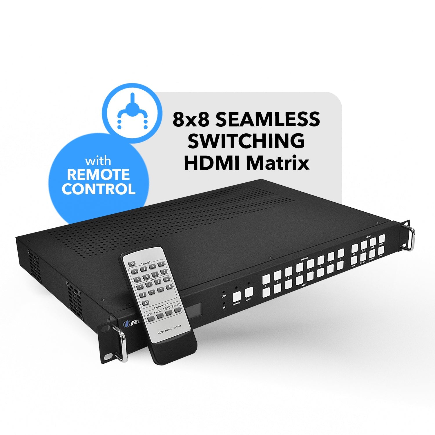 4K@60hz 8x8 HDMI™ Matrix w/ Video Wall (Seamless, Audio Extract)-UHD-808VW