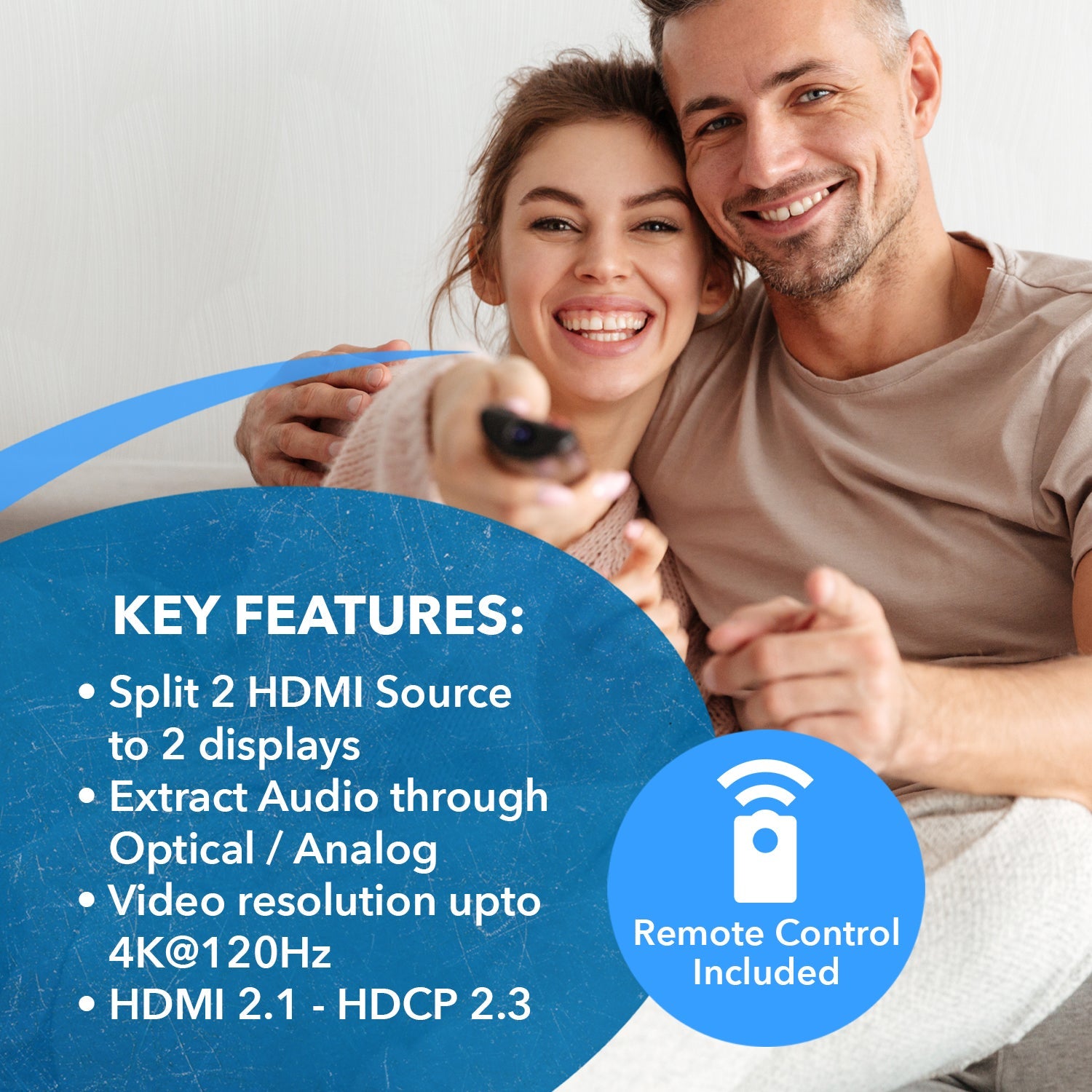 8K 2x2 HDMI™ Matrix (Audio Extract)-BK-202A