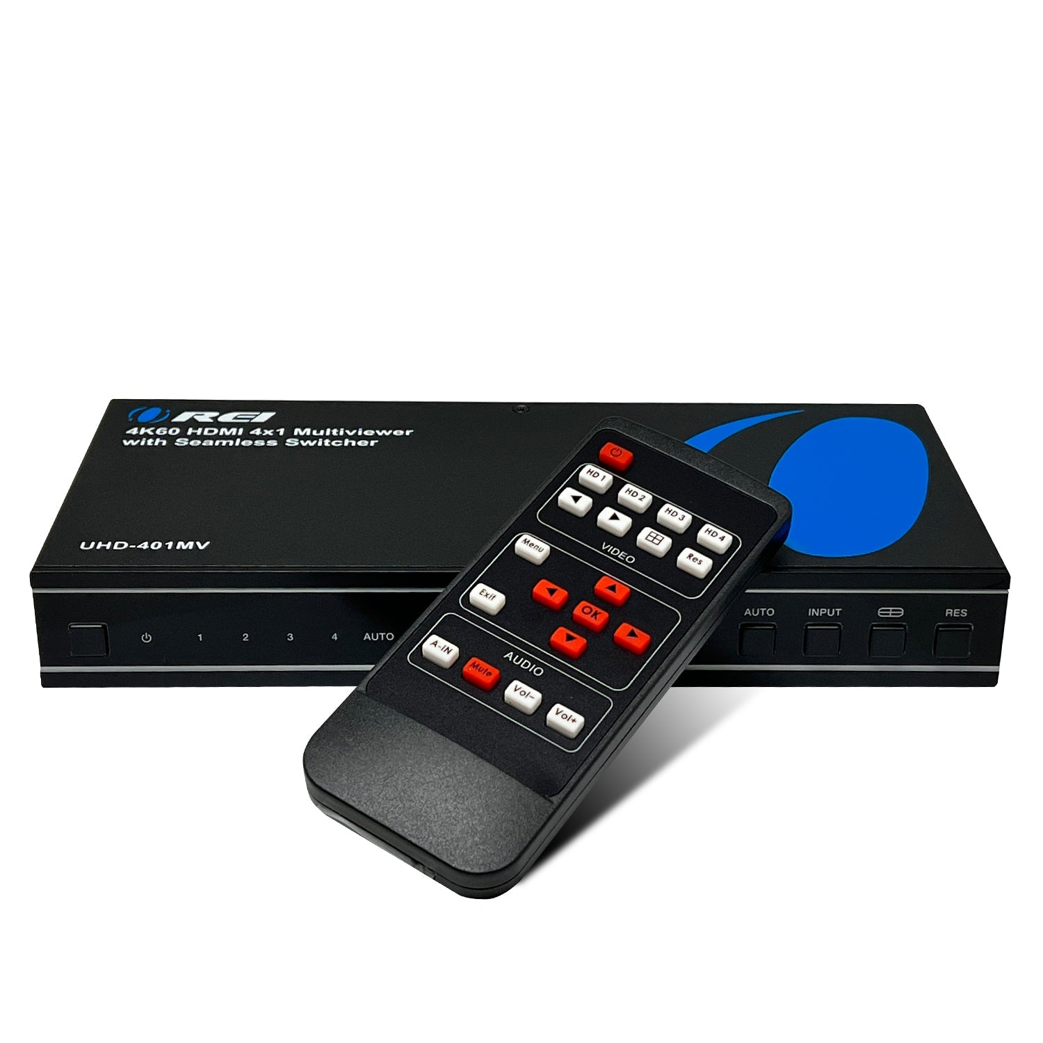4K@60hz 4-port HDMI™ Seamless Switch w/ Multi Viewer (Audio Extract)-UHD-401MV