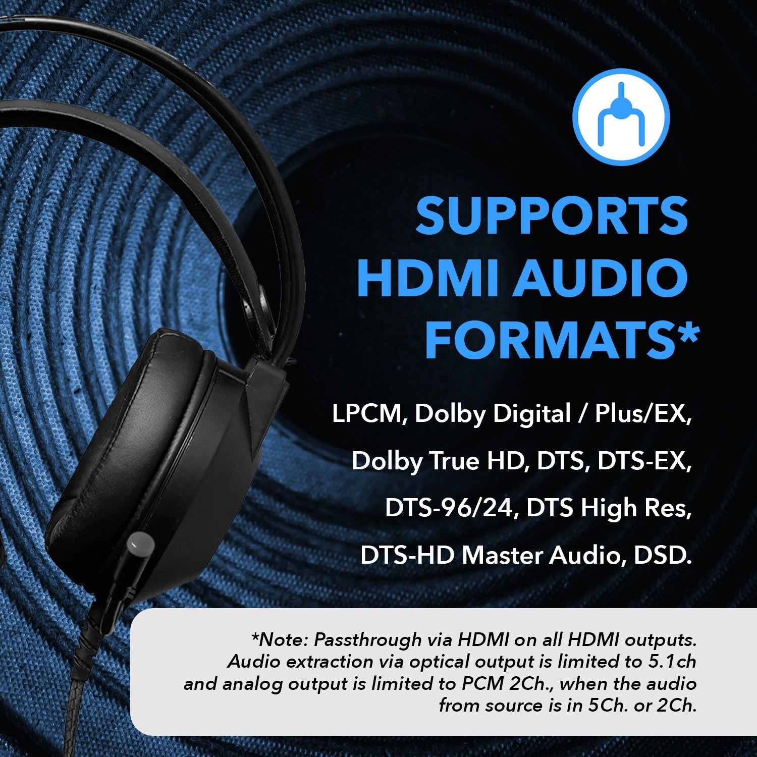 8K 1x4 HDMI™ Splitter (Downscaler, Audio Extract)-BK-104A