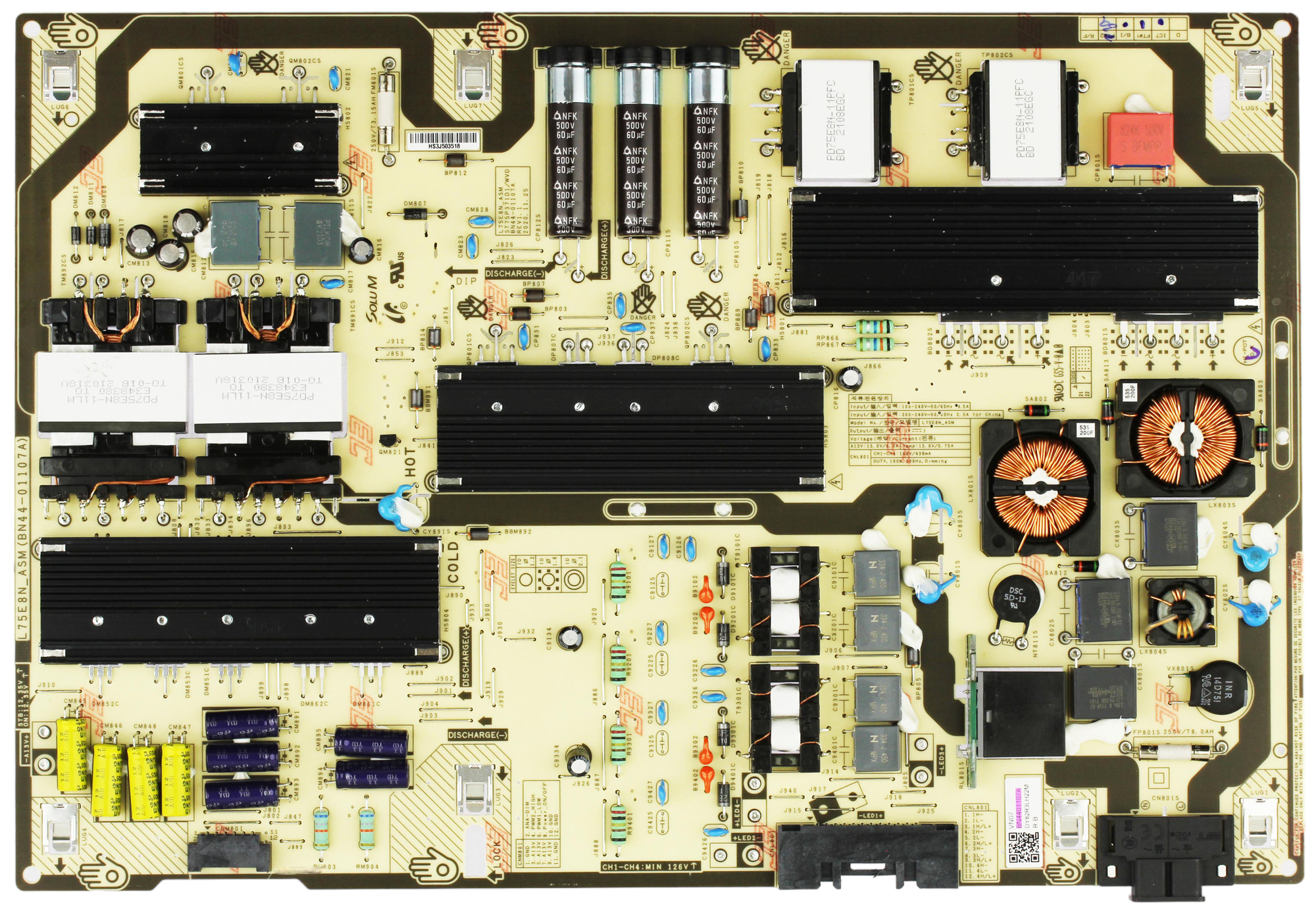 Samsung BN44-01107A Power Supply / LED Board for QN75Q7DAAFXZA