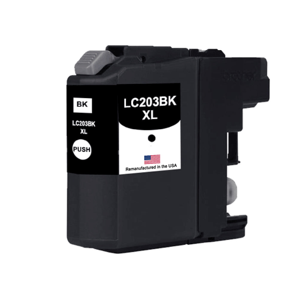 U.S. Remanufactured for Brother LC203XLBK High Yield Black Ink Cartridge