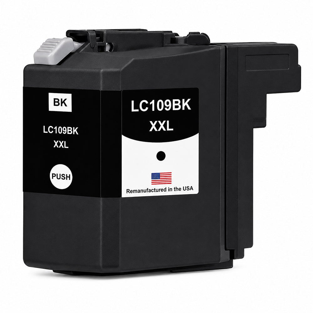 U.S. Remanufactured for Brother LC109XXLBK Super High Yield Black Ink Cartridge