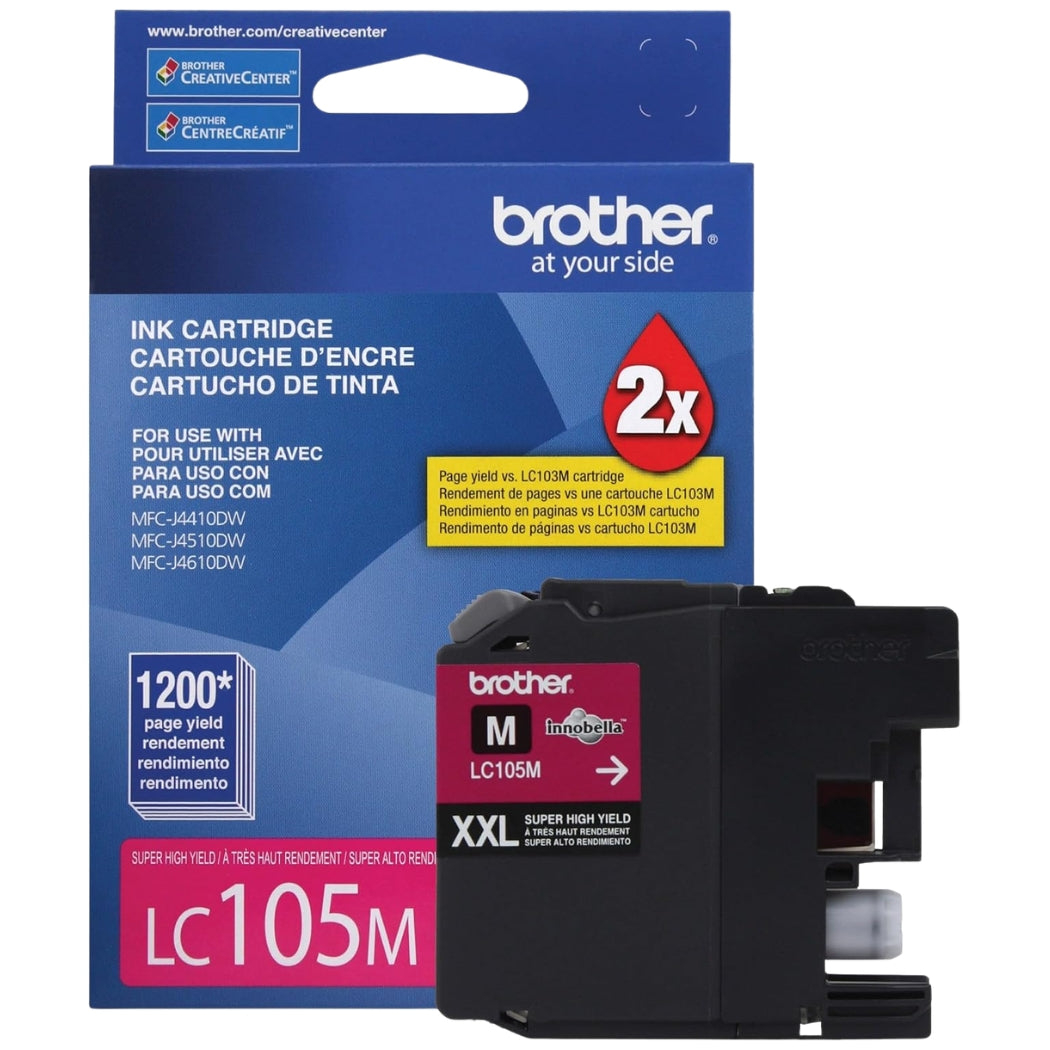 New, Pre-Owned - Brother LC105XXL Magenta Ink Cartridge