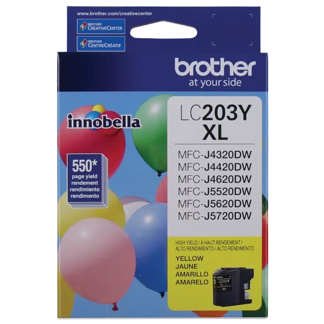 New, Pre-Owned - Brother LC203YXL High Yield Yellow Ink Cartridge