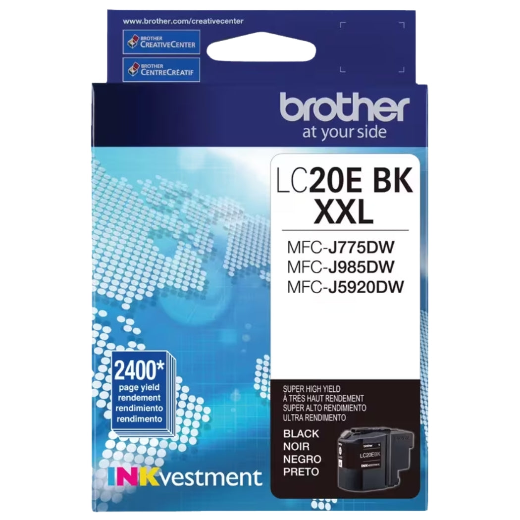 New, Pre-Owned - Brother LC20E Extra High Yield Black  Ink Cartridge