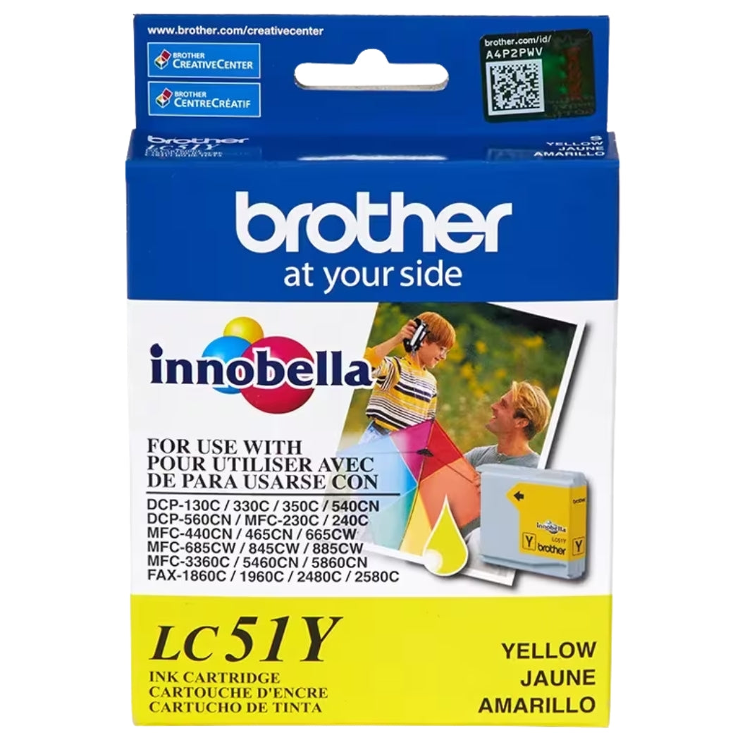 New, Pre-Owned - Brother LC51Y Yellow Ink Cartridge