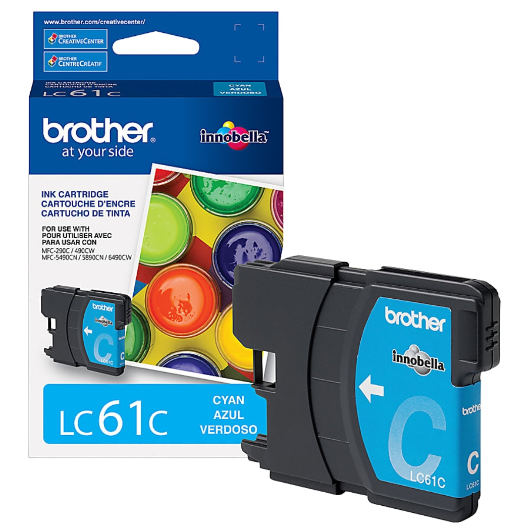 New, Pre-Owned - Brother LC61 Cyan Ink Cartridge