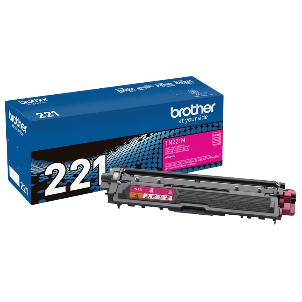 New, Pre-Owned - Brother TN-221 Standard-Yield Magenta Toner Cartridge, TN221M