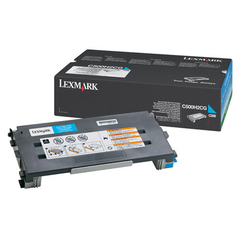 New, Pre-Owned - Lesmark C500H2CG High Yield Cyan Toner Cartridge