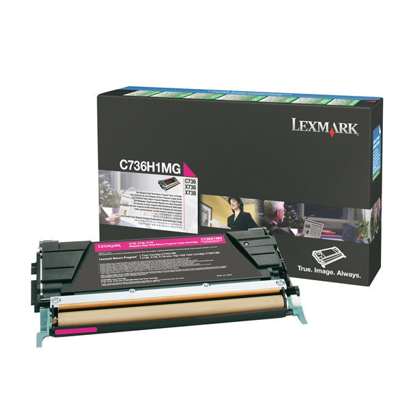 New, Pre-Owned - Lexmark C736/X736 High Yield Magenta Toner Cartridge, C736H1MG