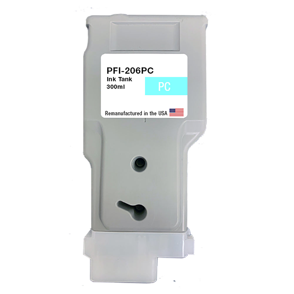U.S. Remanufactured for Canon PFI-206PC 300ml Photo Cyan Ink Cartridge