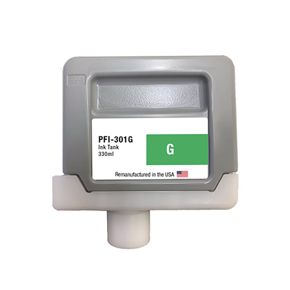 U.S. Remanufactured for Canon PFI-301G 330ml Green Ink Cartridge