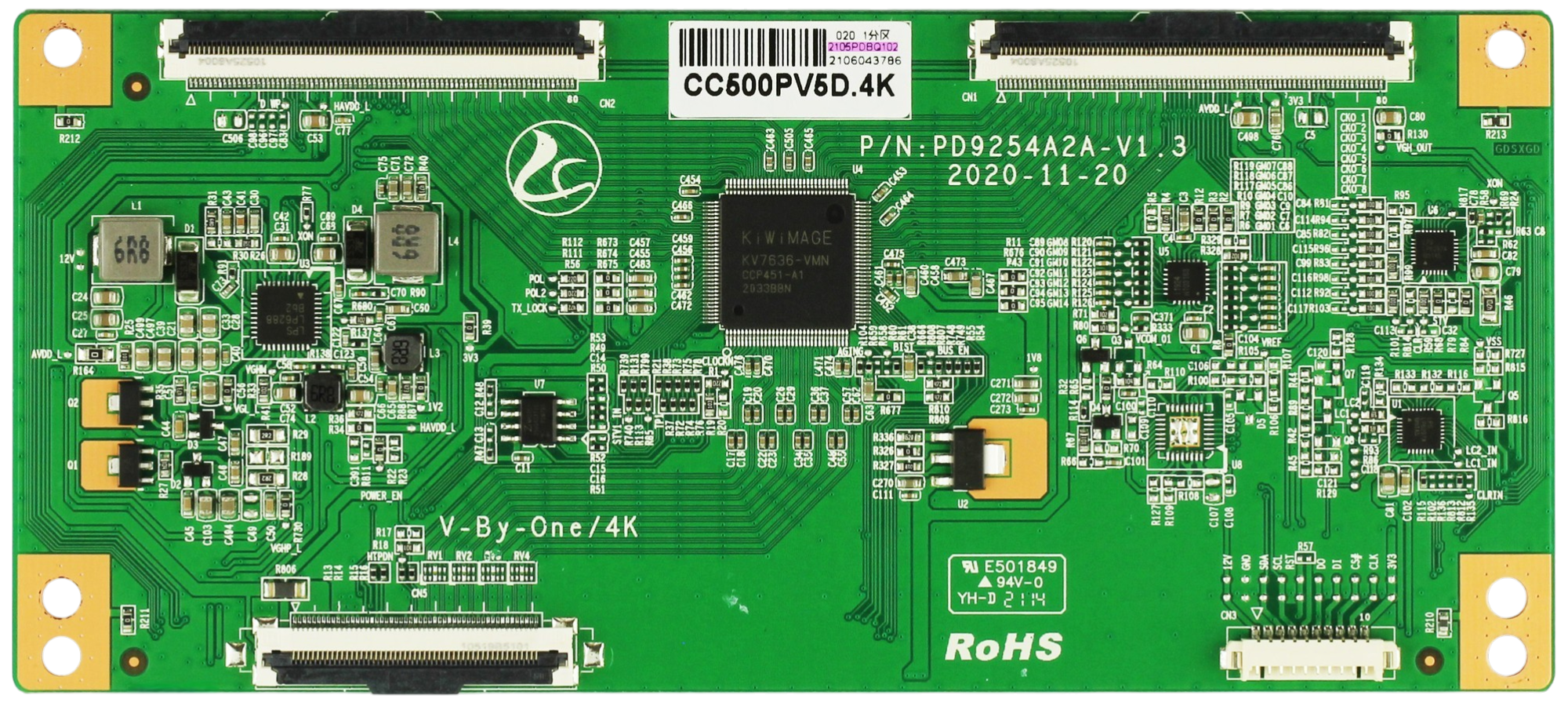 Vizio CC500PV5D.4K 2105PDBQ102 T-Con Board