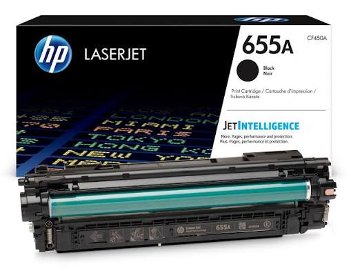 New, Pre-owned, Original HP 655A Standard Yield Black Toner Cartridge, CF450A