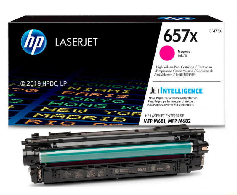 New, Pre-owned, Original HP 657X High Yield Magenta Toner Cartridge, CF473X