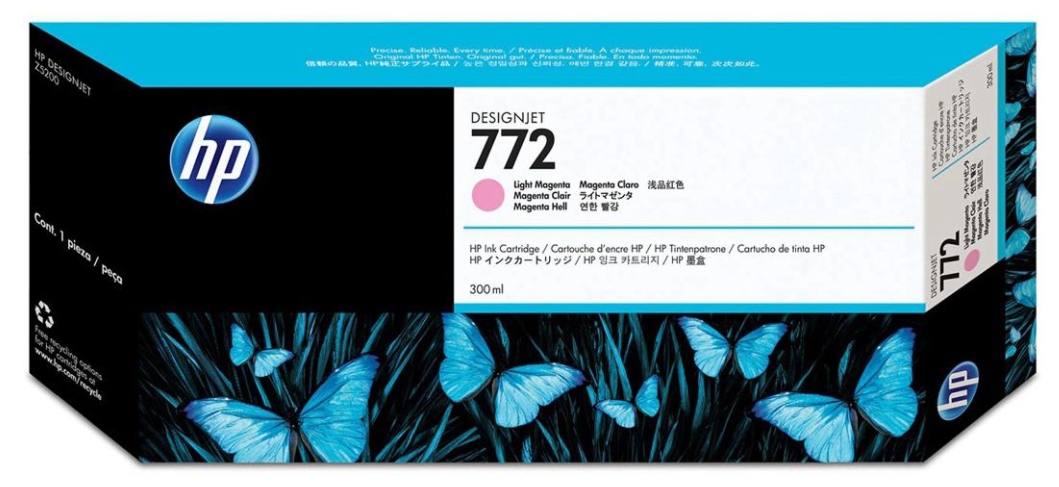 New, Pre-Owned - HP 772 300-ml Light Magenta DesignJet Ink Cartridge, CN631A