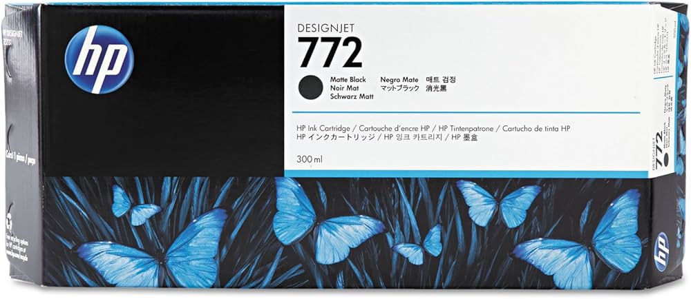 New, Pre-Owned - HP 772 300-ml Matte Black DesignJet Ink Cartridge, CN635A